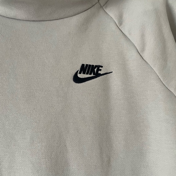 Nike Women's Cream High Neck Hoodie with Embroidered Logo 0390 - Picture 2 of 6
